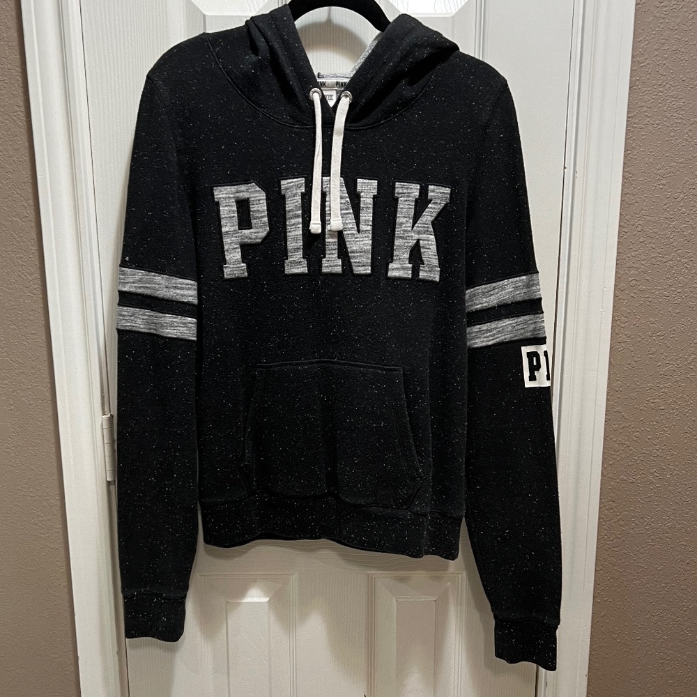 PINK Victoria's Secret Black Hoodie Size M